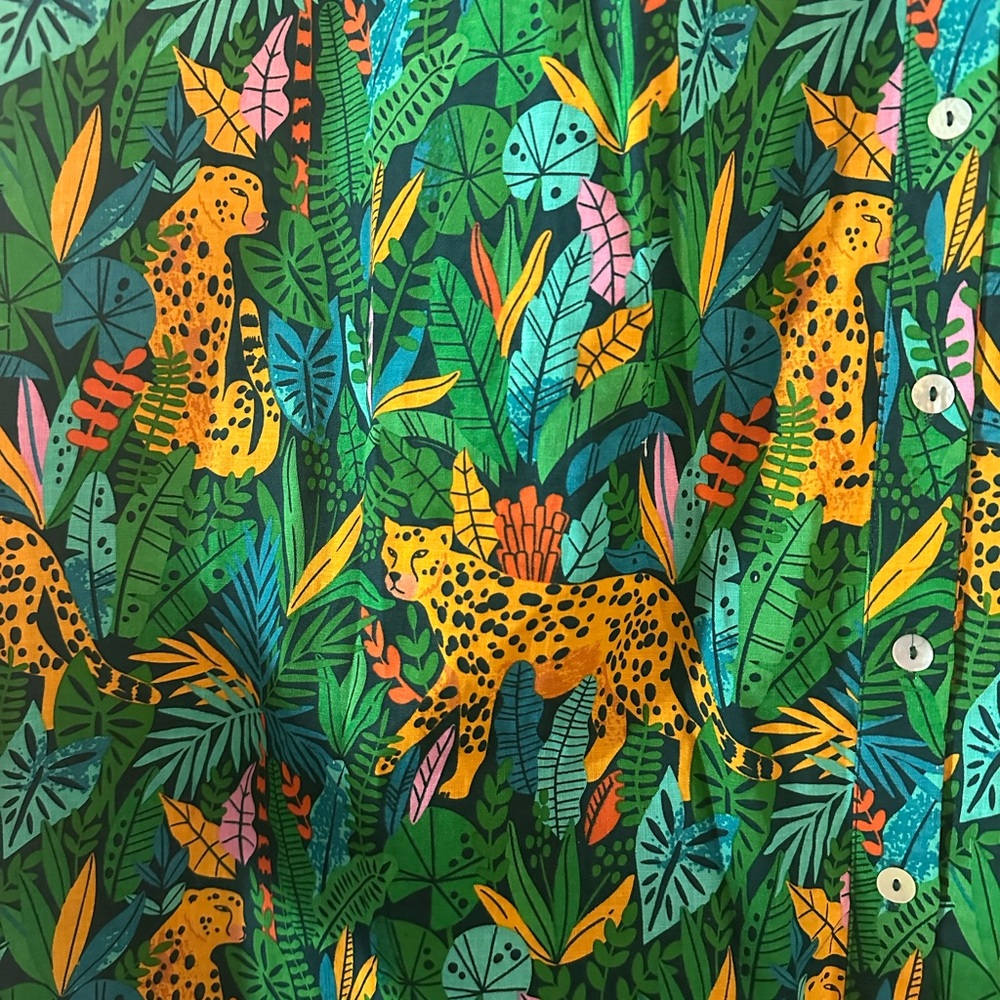 Maxi dress - fun print, waist tie belt (removable)
